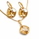 Ehtekomplekt naistele „Glare IV (Golden Shadow)“ Swarovski® kristallidega