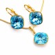 Ehtekomplekt naistele „Glare IV (Aqua G)“ Swarovski® kristallidega
