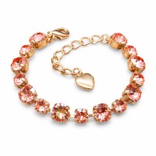 Käevõru naistele DiamondSky „Klassika IV (Rose Peach)“ Swarovski kristallidega
