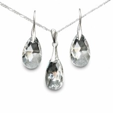 Hõbedane ehtekomplekt naistele „Baroque“ Swarovski® kristallidega