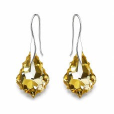 Naiste kõrvarõngad Diamond Sky „Baroque IV (Golden Shadow)“ koos Swarovski kristallidega