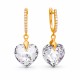 Hõbedased kõrvarõngad „Romantic Heart III“ Swarovski® kristallidega