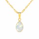 Hõbedane ripats „Crystal Drop (White Opal)“ Swarovski® kristallidega