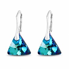 Naiste kõrvarõngad Diamond Sky „Osiris (Bermuda Blue)“ koos Swarovski kristallidega