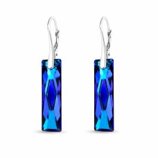 Naiste kõrvarõngad Diamond Sky „Deluxe (Bermuda Blue)“ koos Swarovski kristallidega