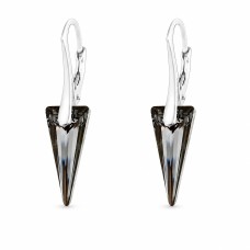 925 Sterling Silver Earrings “Spike (Silver Night)” created with Crystals by Swarovski®