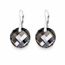 Naiste kõrvarõngad Diamond Sky „Moon (Silver Night)“ koos Swarovski kristallidega