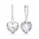 Naiste kõrvarõngad Diamond Sky „Romantic Heart III R“ koos Swarovski kristallidega