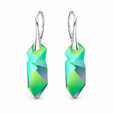 Naiste kõrvarõngad Diamond Sky „Kaputt (Scarabaeus Green)„ koos Swarovski kristallidega