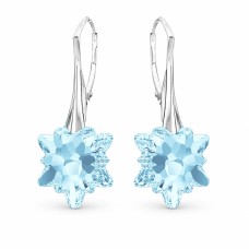 Naiste kõrvarõngad Diamond Sky „Edelweiss (Aquamarine)“ koos Swarovski kristallidega