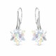 925 Sterling Silver Earrings “Edelweiss (Aurora Borealis)” created with Crystals by Swarovski®