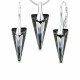 Hõbedane ehtekomplekt naistele „Spike (Silver Night)“ Swarovski® kristallidega