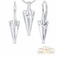 Hõbedane ehtekomplekt naistele „Spike“ Swarovski® kristallidega