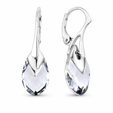 925 Sterling Silver Earrings “Baroque II (Light Chrome)” created with Crystals by Swarovski®