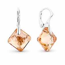 925 Sterling Silver Earrings “Shimmer (Golden Shadow)” created with Crystals by Swarovski®