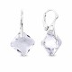 Hõbedased kõrvarõngad „Shimmer“ Swarovski® kristallidega