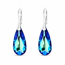 Naiste kõrvarõngad Diamond Sky „Rainbow Waterfall (Bermuda Blue)“ koos Swarovski kristallidega