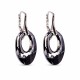 Naiste kõrvarõngad Diamond Sky „Helios (Silver Night)“ koos Swarovski kristallidega