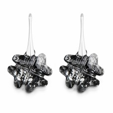 925 Sterling Silver Earrings “Clover (Silver Night)” created with Crystals by Swarovski®