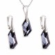 Hõbedane ehtekomplekt naistele „Hyperborea (Silver Night)“ Swarovski® kristallidega