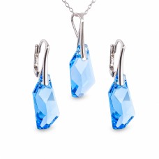Hõbekomplekt „Hyperborea“ (Aquamarine Blue) 925 hõbedast Swarovski® kristallidega