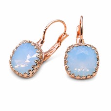 Серьги «Винтаж V (Air Blue Opal)» с кристаллами Swarovski®