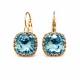 Серьги «Винтаж V (Aquamarine Blue)» с кристаллами Swarovski®