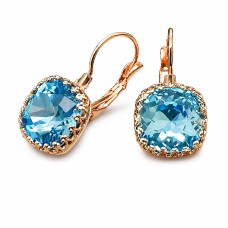 Серьги «Винтаж V (Aquamarine Blue)» с кристаллами Swarovski®