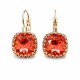 Kõrvarõngad naistele DiamondSky „Vintage V“ (Padparadscha) Swarovski® kristallidega