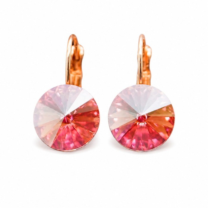 Kõrvarõngad naistele DiamondSky „Clarice II (Light Rose Moonlight)“ Swarovski® kristallidega