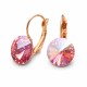 Kõrvarõngad naistele DiamondSky „Clarice II (Light Rose Moonlight)“ Swarovski® kristallidega