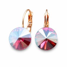 Kõrvarõngad naistele DiamondSky „Clarice II“ (Fuchsia Shimmer) Swarovski kristallidega