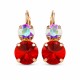 Серьги «Кларис VIII (Light Siam / AB)» с кристаллами Swarovski®
