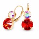 Серьги «Кларис VIII (Light Siam / AB)» с кристаллами Swarovski®