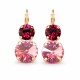 Kõrvarõngad naistele DiamondSky „Clarice VIII“ (Light Rose / Ruby) Swarovski kristallidega