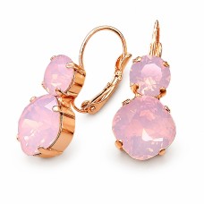 Naiste kõrvarõngad Diamond Sky „Glare VI (Rose Water Opal)“ koos Swarovski kristallidega