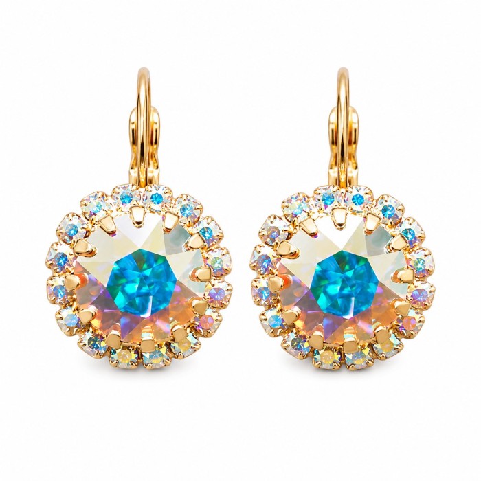 Серьги «Кларис IX (Aurora Borealis)» с кристаллами Swarovski®