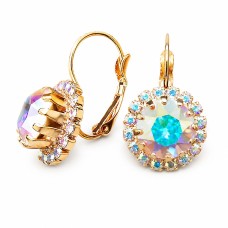 Серьги «Кларис IX (Aurora Borealis)» с кристаллами Swarovski®