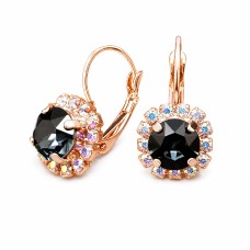 Earrings “Glory II” (Graphite) embellished with Crystals by Swarovski®