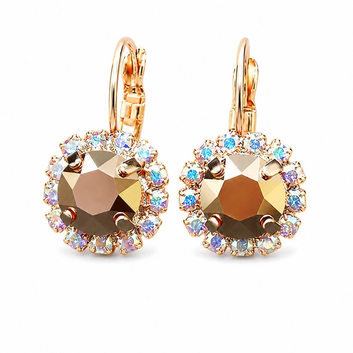 Kõrvarõngad „Glory II (Rose Gold)“ Swarovski® kristallidega