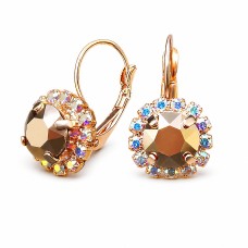 Серьги «Великолепие II (Rose Gold)» с кристаллами Swarovski®