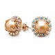 Kõrvarõngad „The Mirror of One's Heart II (Rose Gold)“ Swarovski® kristallidega