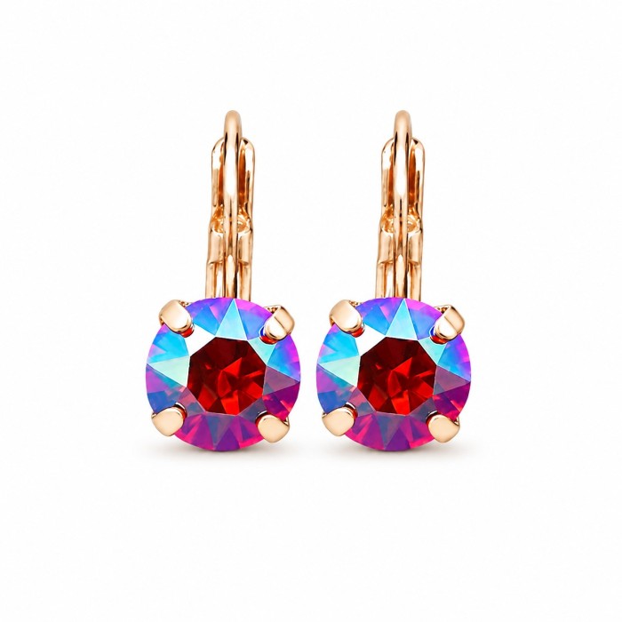 Earrings “Glory II” (Rose Gold) dazzling with Crystals by Swarovski®