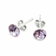 Naiste kõrvarõngad Diamond Sky „Classic II (Violet)“ koos Swarovski kristallidega