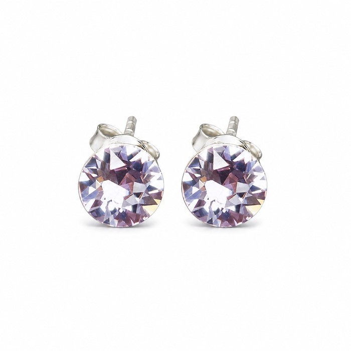 Naiste kõrvarõngad Diamond Sky „Classic II (Violet)“ koos Swarovski kristallidega