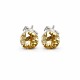 Серебряные серьги 925 пробы «Классика II (Golden Shadow)» с кристаллами Swarovski®