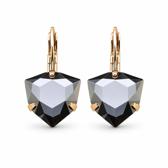 Naiste kõrvarõngad Diamond Sky „Bermuda Triangle (Light Chrome)“ koos Swarovski kristallidega