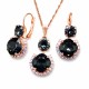 Komplekt naistele DiamondSky „Clarice VI“ (Graphite) Swarovski® kristallidega