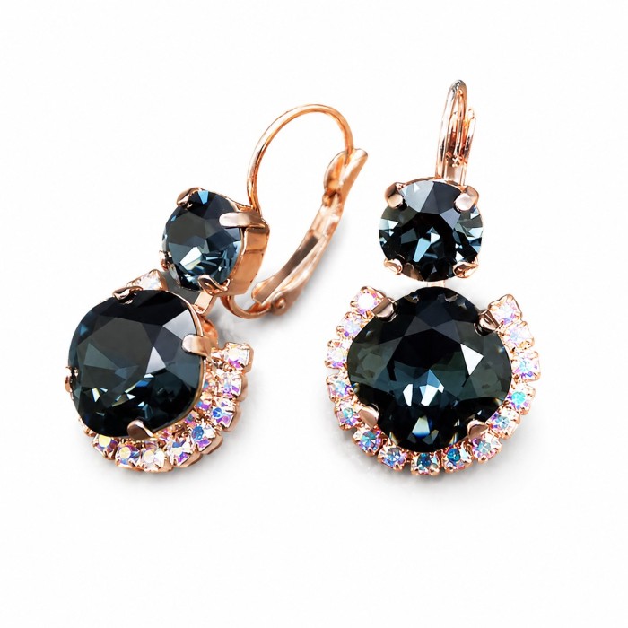 Komplekt naistele DiamondSky „Clarice VI“ (Graphite) Swarovski® kristallidega