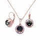 Ehtekomplekt naistele DiamondSky „Glory II“ (Graphite) Swarovski® kristallidega